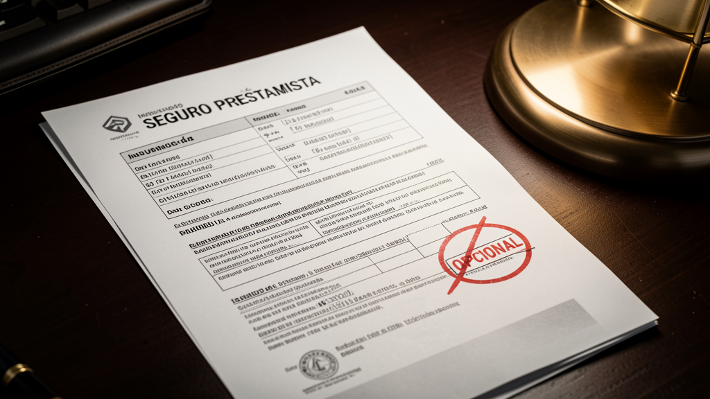 Documento de contrato com cláusula de seguro destacada