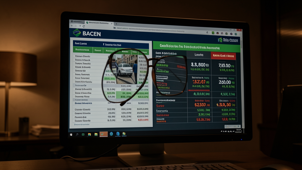 Gráfico comparativo entre a taxa de juros do contrato e a taxa média do BACEN